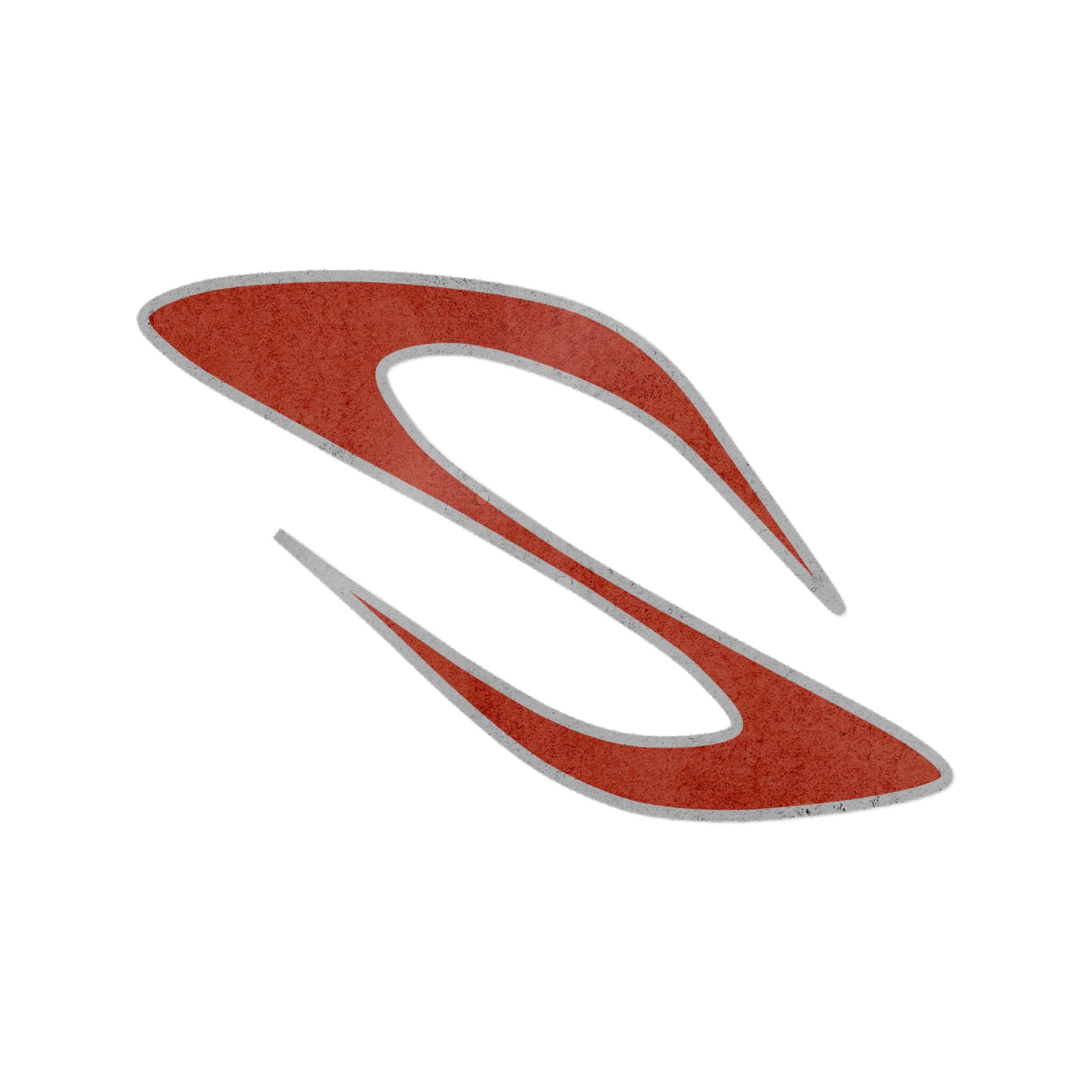 SHREDDA SURFBOARD STICKER RED