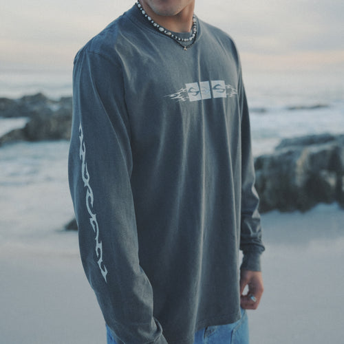 90s LONG SLEEVE - FADED BLACK