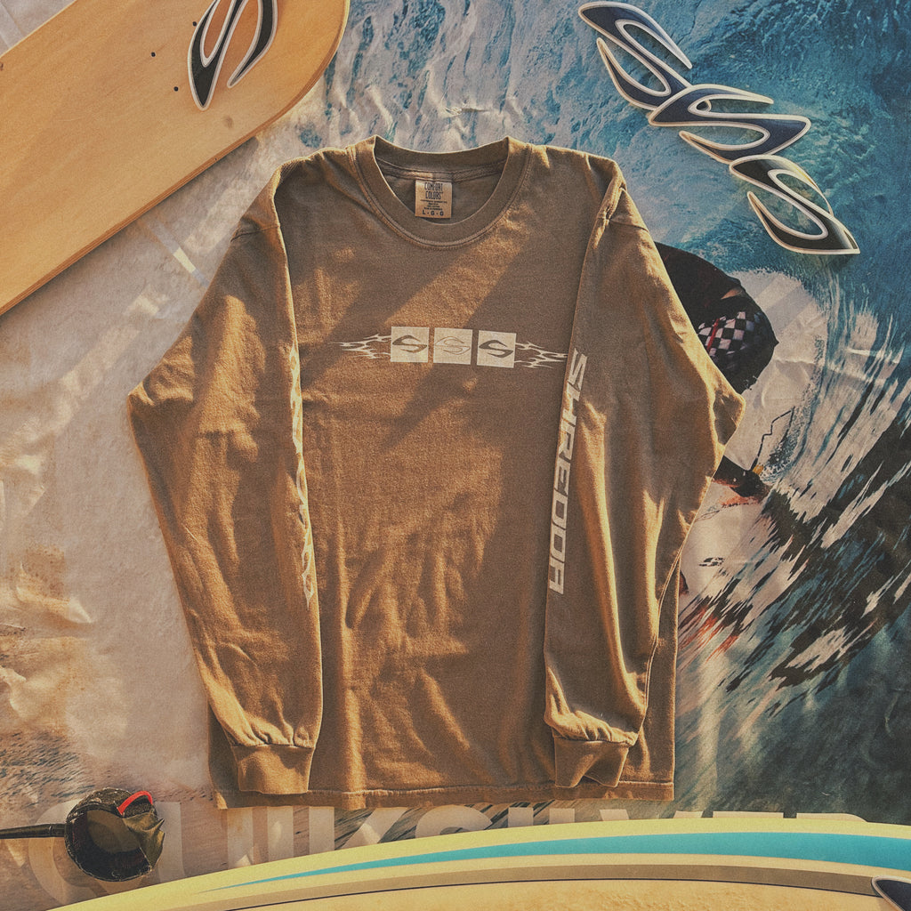 90s LONG SLEEVE - Faded Brown