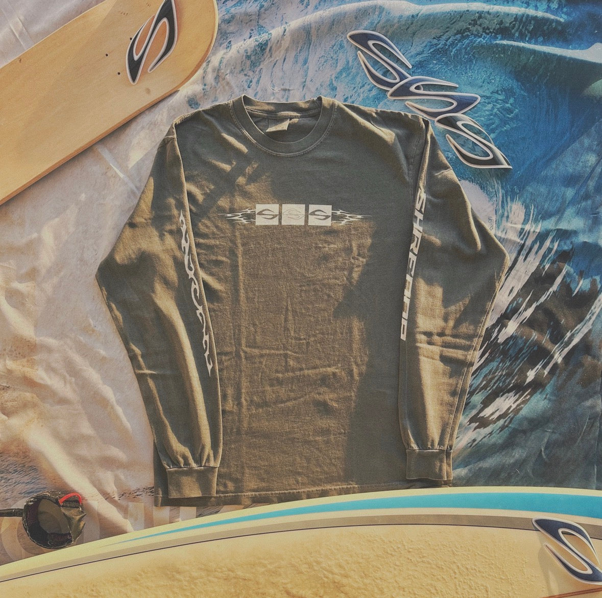 90s LONG SLEEVE - FADED BLACK